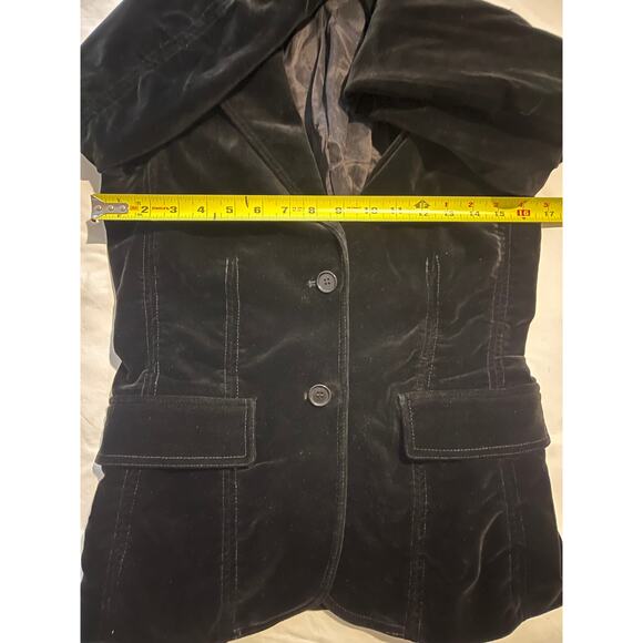 Theory Velvet Blazer Women’s Small Black Tailored Classic Jacket - Picture 4 of 6